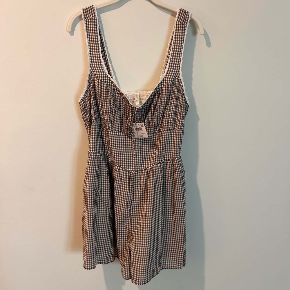 American Eagle Outfitters Gingham Romper